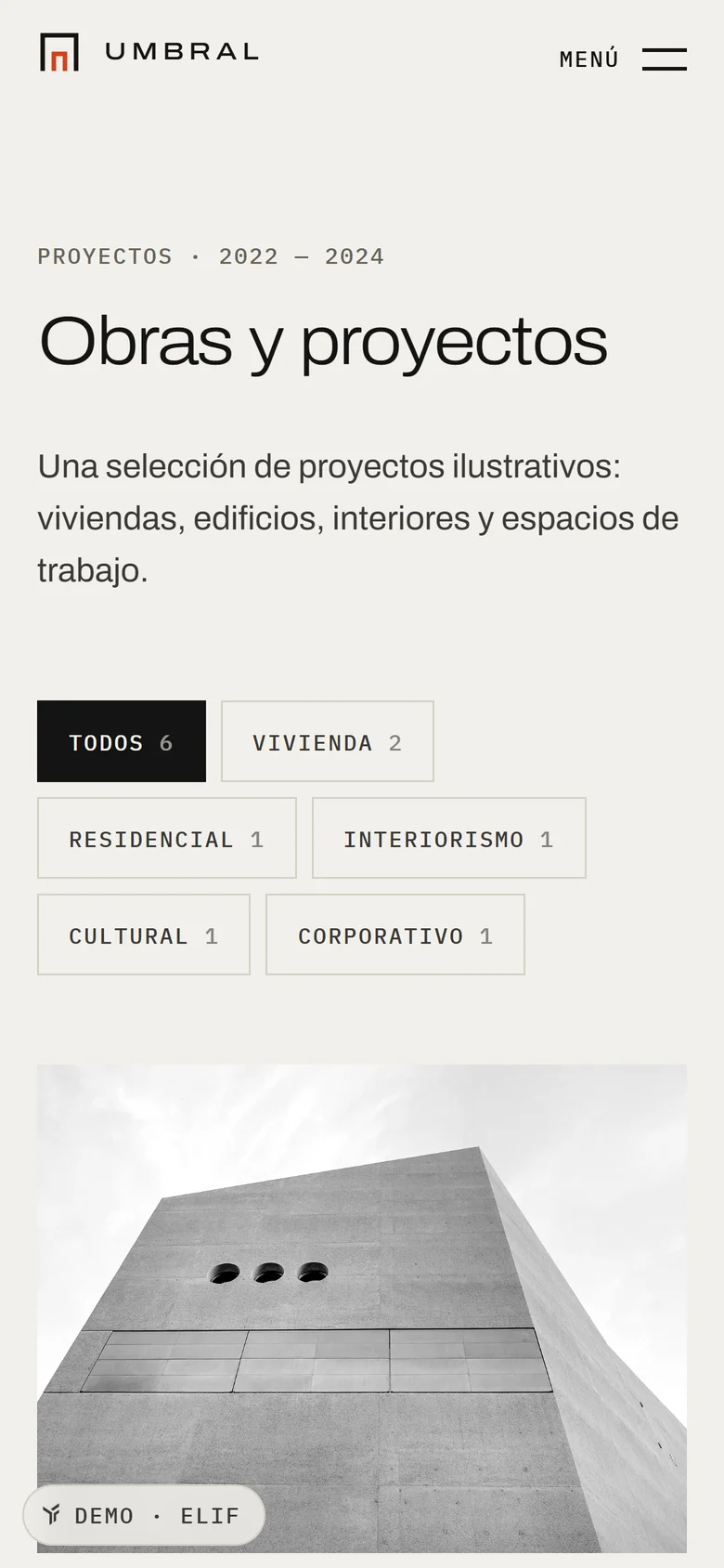Umbral en el celular: portfolio de proyectos